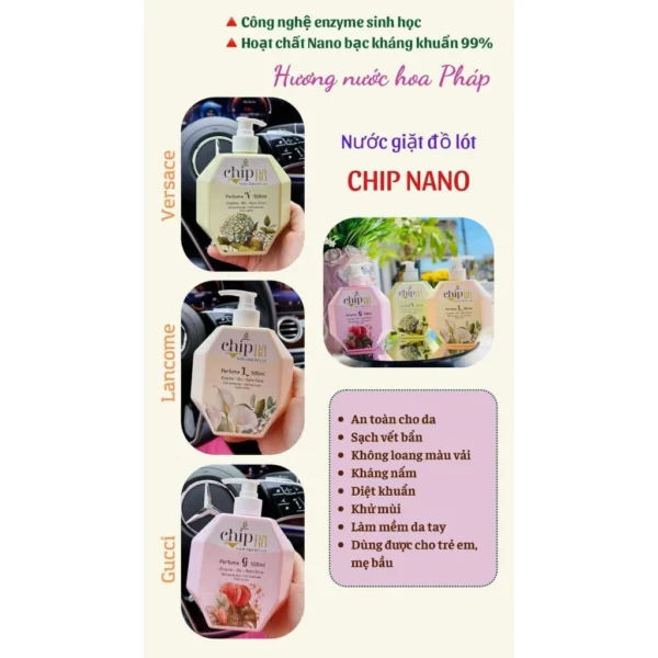 Chip Nano Nước giặt đồ lót