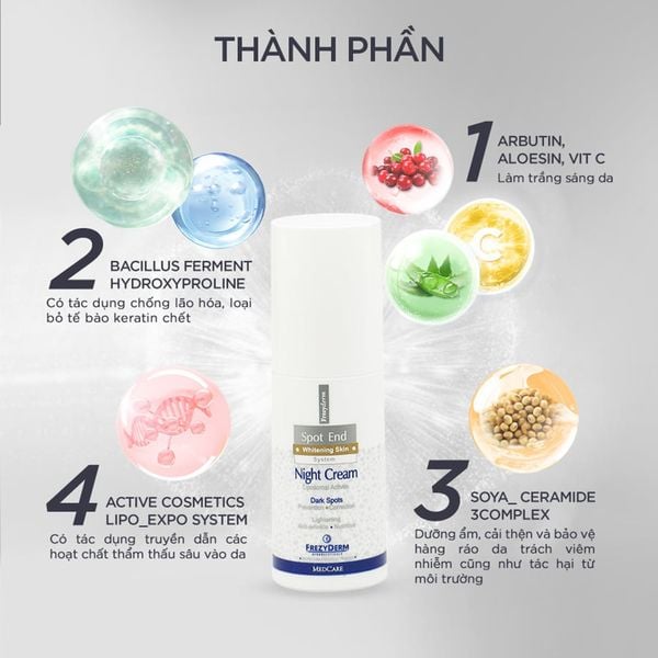 Kem làm mờ nám, đốm nâu & làm sáng da ban đêm Frezyderm Spot End Night Cream
