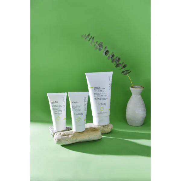 Kem chống nắng kiềm dầu ngừa mụn CANOVA ACNELL 50+ - REPLENISING CREAM dành cho da mụn, da kích ứng/nhạy cảm 50ml