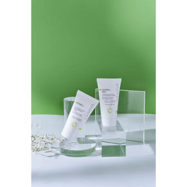Kem chống nắng kiềm dầu ngừa mụn CANOVA ACNELL 50+ - REPLENISING CREAM dành cho da mụn, da kích ứng/nhạy cảm 50ml