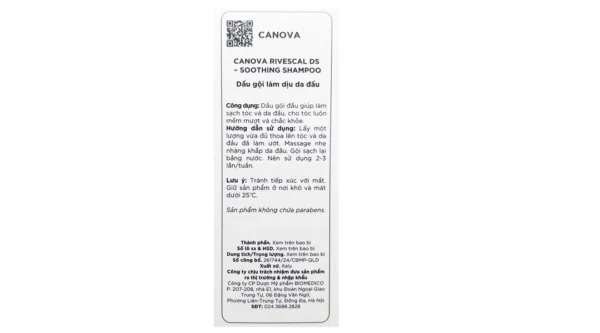 Gel bôi dịu da, ngăn ngừa tiết nhờn Canova Rivescal Ds Soothing Gel Siflarma 50ml