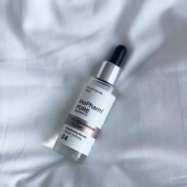 Tinh chất dưỡng ẩm, giảm mụn & sáng da Inopharm Pure Elements 10% Niacinamide + 1% Zinc 30ml