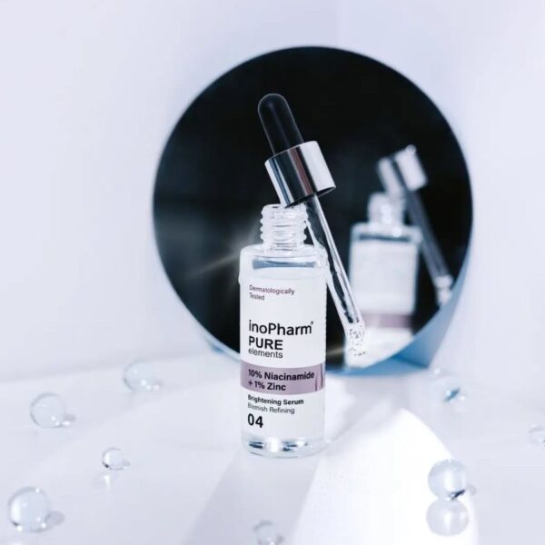 Tinh chất dưỡng ẩm, giảm mụn & sáng da Inopharm Pure Elements 10% Niacinamide + 1% Zinc 30ml