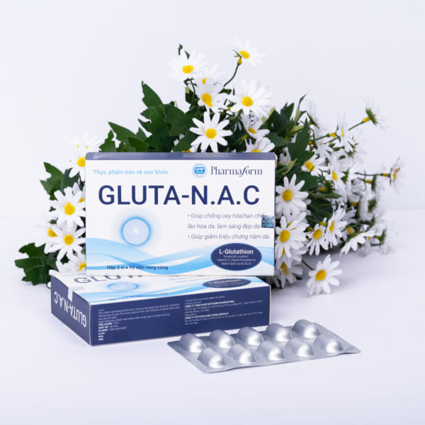 PHARMAFORM GLUTA-N.A.C: Viên Uống Hỗ Trợ Sáng Da, Mờ Nám & Chống Lão Hóa