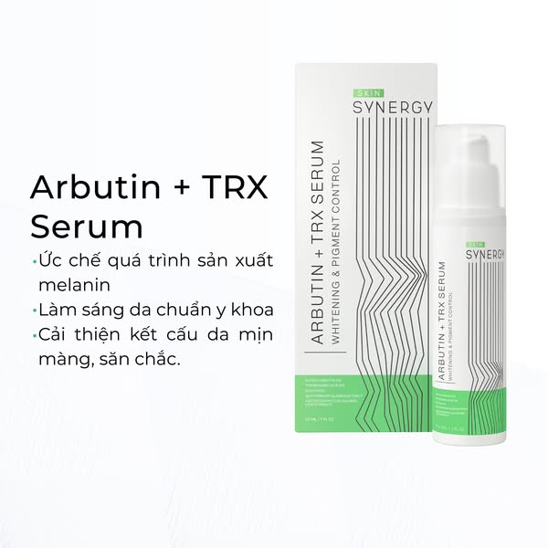 Skin-Synergy-Arbutin-TRX-Serum-1 Skin Synergy Arbutin + TRX Serum – Tinh chất dưỡng sáng, làm đều màu da (30ml)